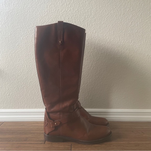 Rare Tory Burch riding boots knee high boots leather boots heel boots zip up - Picture 9 of 16